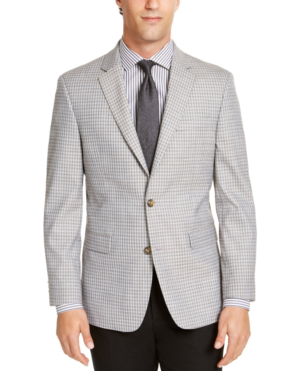 Tommy Hilfiger Men's Modern-Fit Thflex Stretch Sport Coats Gray Size 36