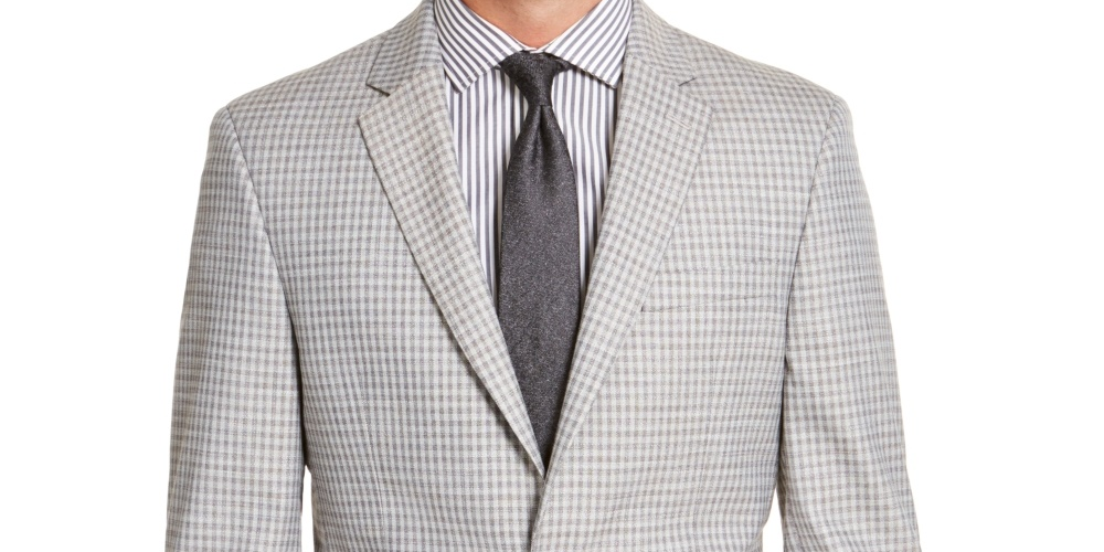 Tommy Hilfiger Men's Modern-Fit Thflex Stretch Sport Coats Gray Size 36