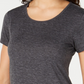Ideology Women's Mesh-Back T-Shirt Gray Size Small