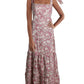 Free People Women's In The Fields Floral Print Sleeveless Maxi Dress Pink Size Medium