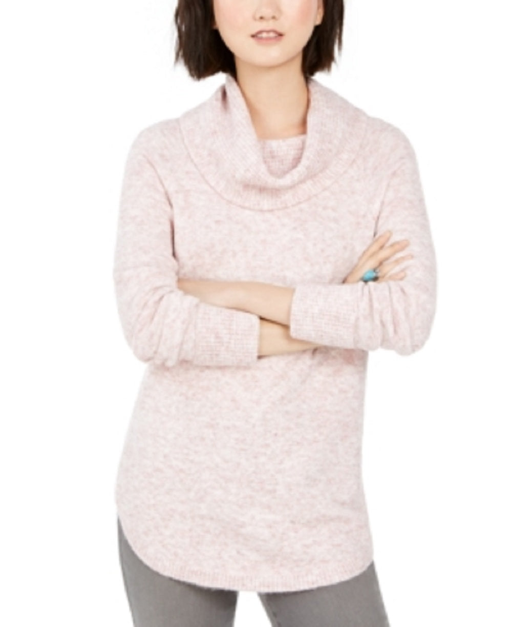 Style & Co Women's Petite Cowlneck Sweater Purple Size PS