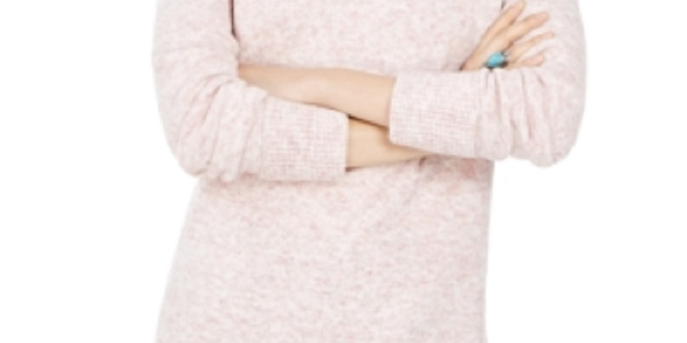 Style & Co Women's Petite Cowlneck Sweater Purple Size PS