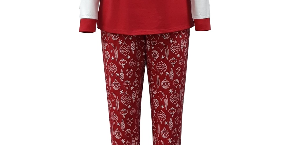 Family Pajamas Women's Ornament-Print Family Pajama Set Red Size Medium