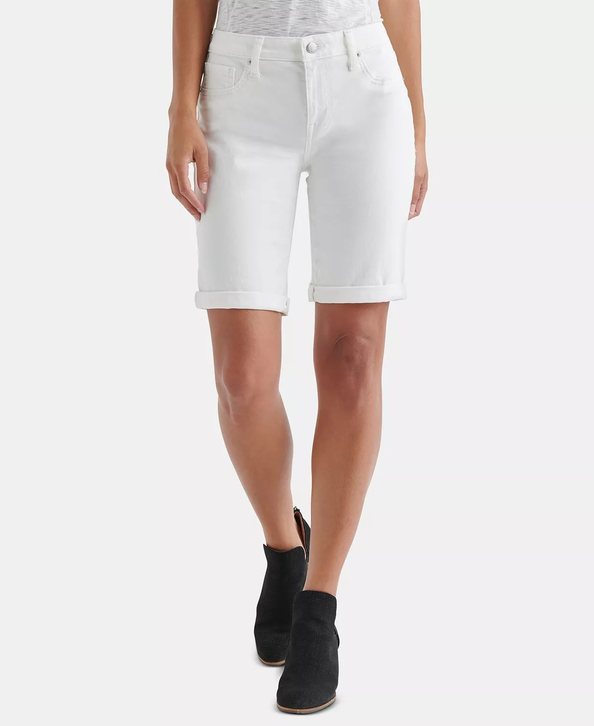 Lucky Brand Women's The Bermuda Denim Shorts White Size 6/28