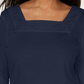Karen Scott Women's Crochet Square-Neck Top Navy Size Medium