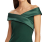 Ralph Lauren Women's Green Silk Sleeveless Off Shoulder Midi Body Con Cocktail Dress Green Size 10
