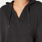 Style & Co Women's Hoodie 3/4 Sleeve Top Black Size XX-Large