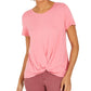 Style & Co Women's Twist Front Top Pink Size X-Small