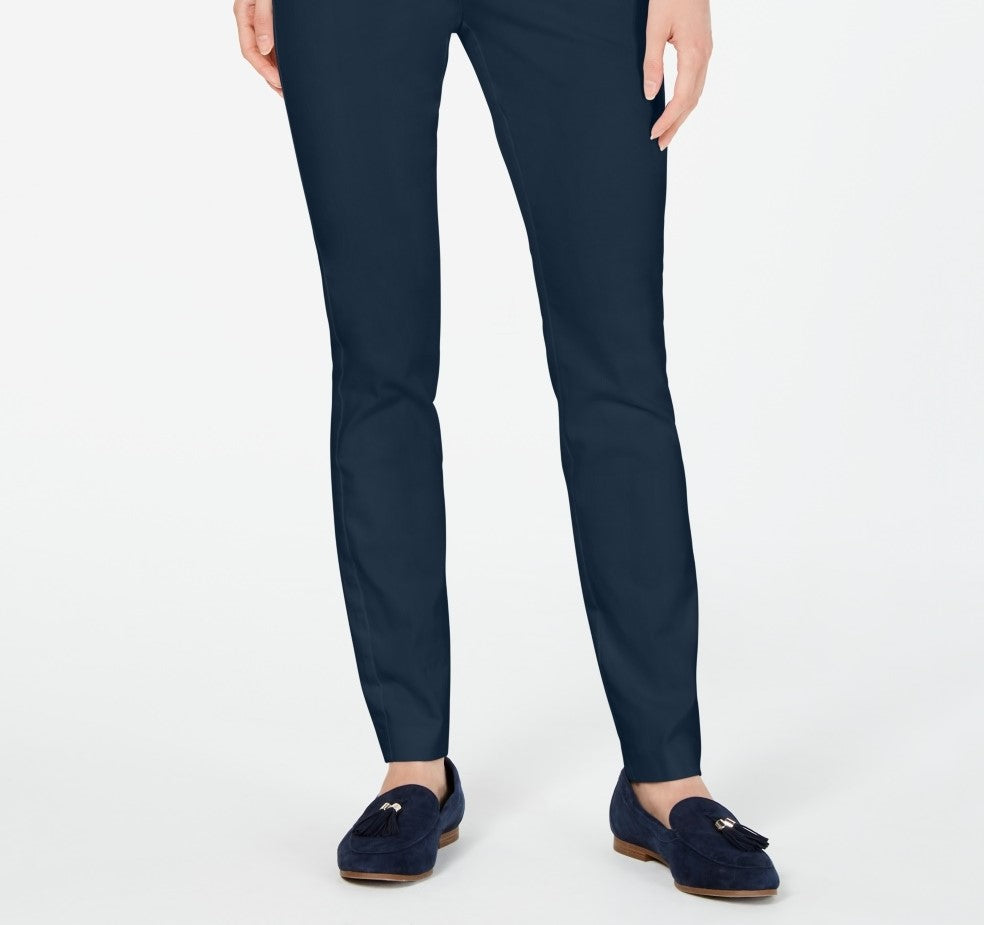 Charter Club Women's Petite Chelsea Stretch-Twill Skinny Pants Blue Size 2 Petite