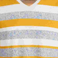 American Rag Men's Striped V Neck T-Shirt Yellow Size XX-Large