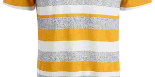 American Rag Men's Striped V Neck T-Shirt Yellow Size XX-Large