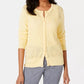 Charter Club Women's Pointelle-Knit Cardigan Yellow Size Large