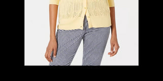 Charter Club Women's Pointelle-Knit Cardigan Yellow Size Large
