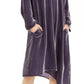 Eileen Fisher Women's Velvet Asymmetric Cocktail Dress Gray Size X-Large