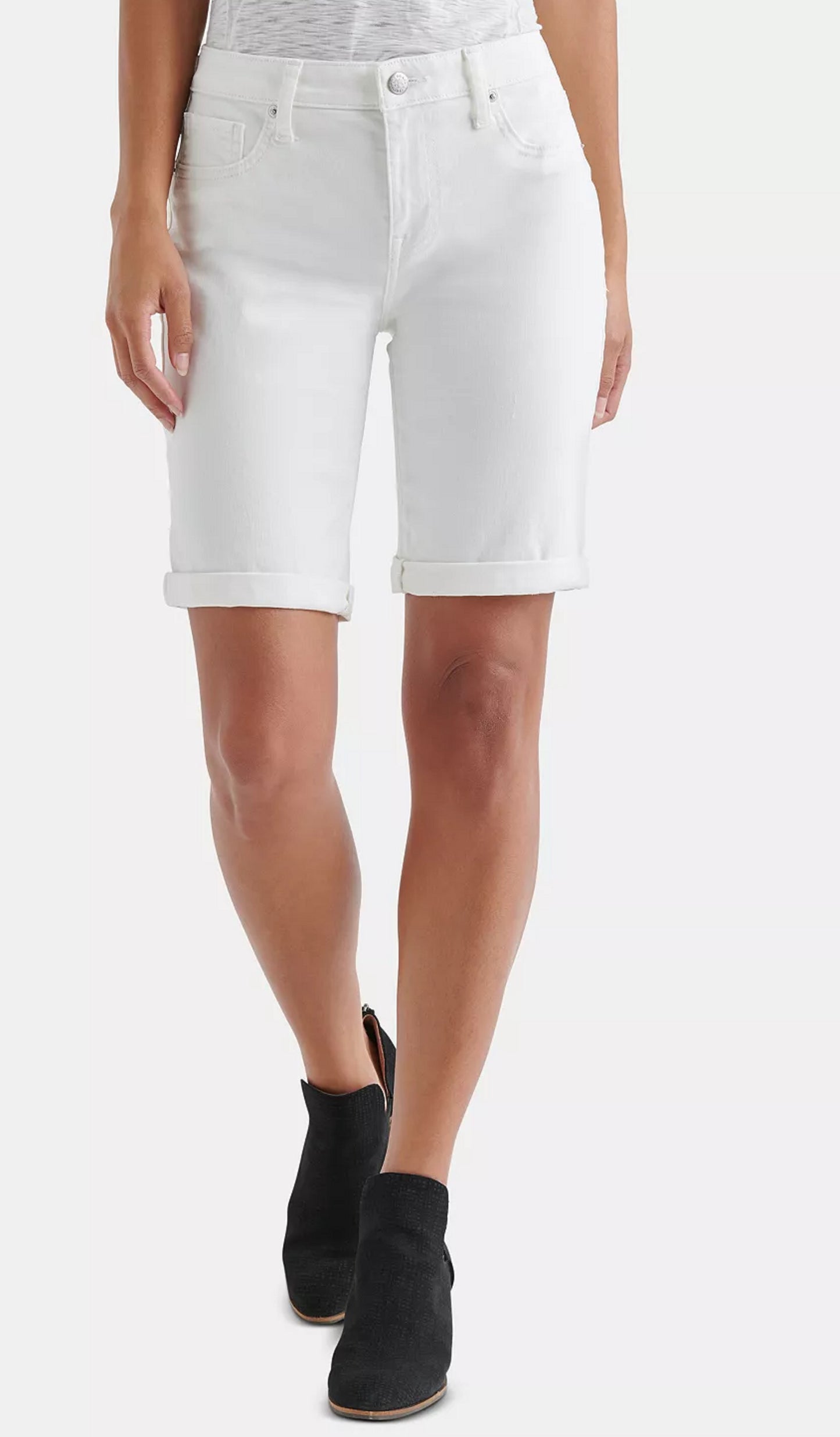Lucky Brand Women's The Bermuda Denim Shorts White Size 30