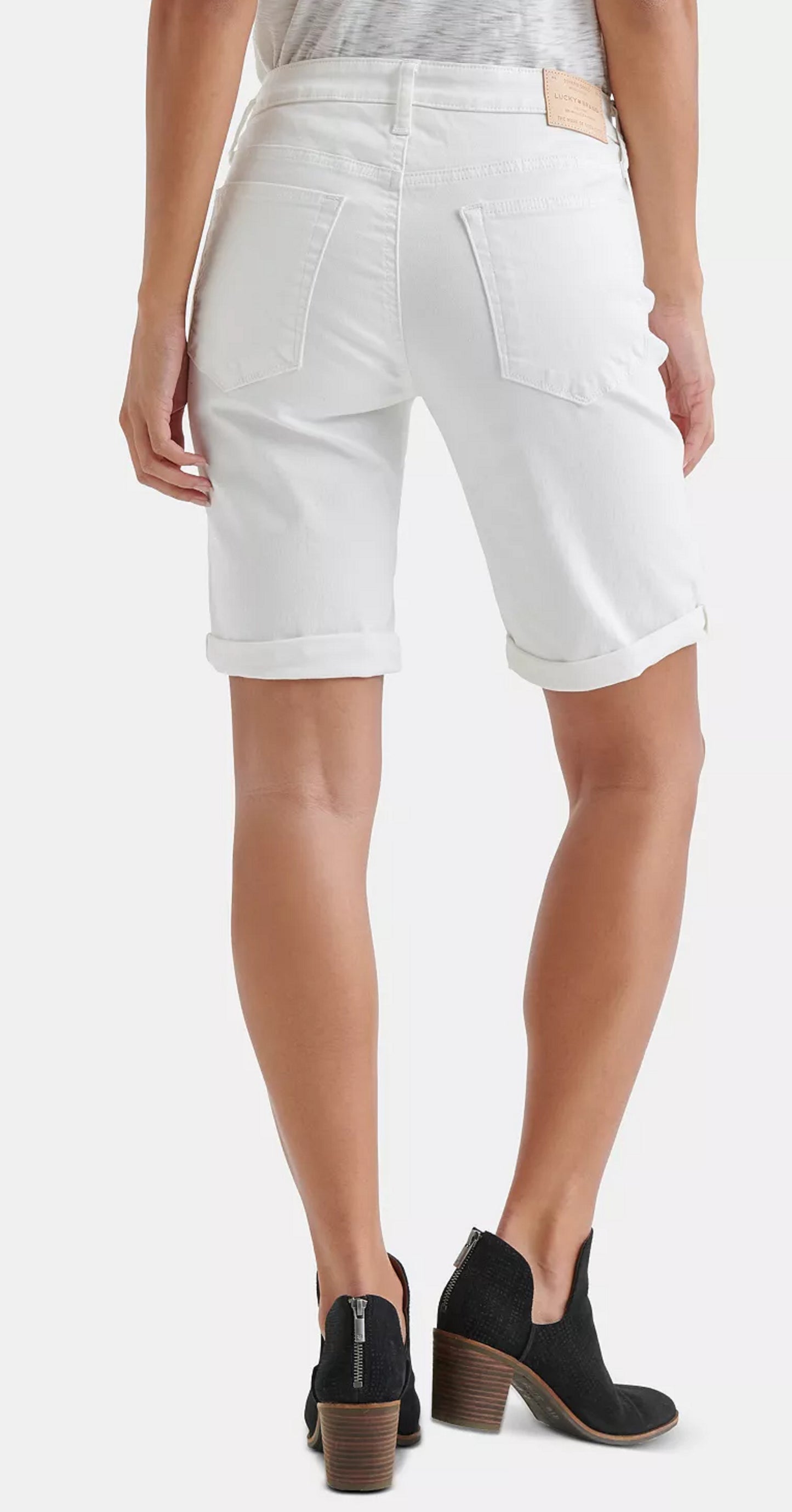 Lucky Brand Women's The Bermuda Denim Shorts White Size 30