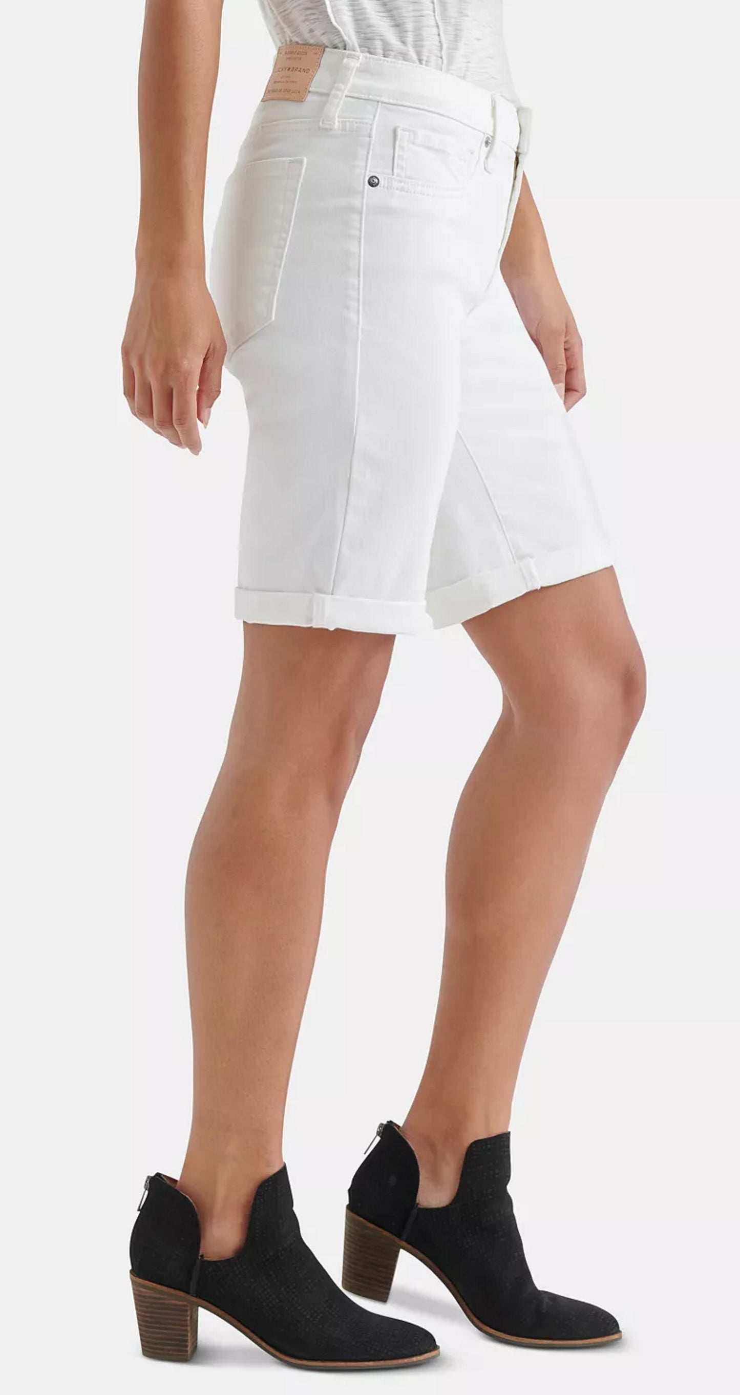 Lucky Brand Women's The Bermuda Denim Shorts White Size 30