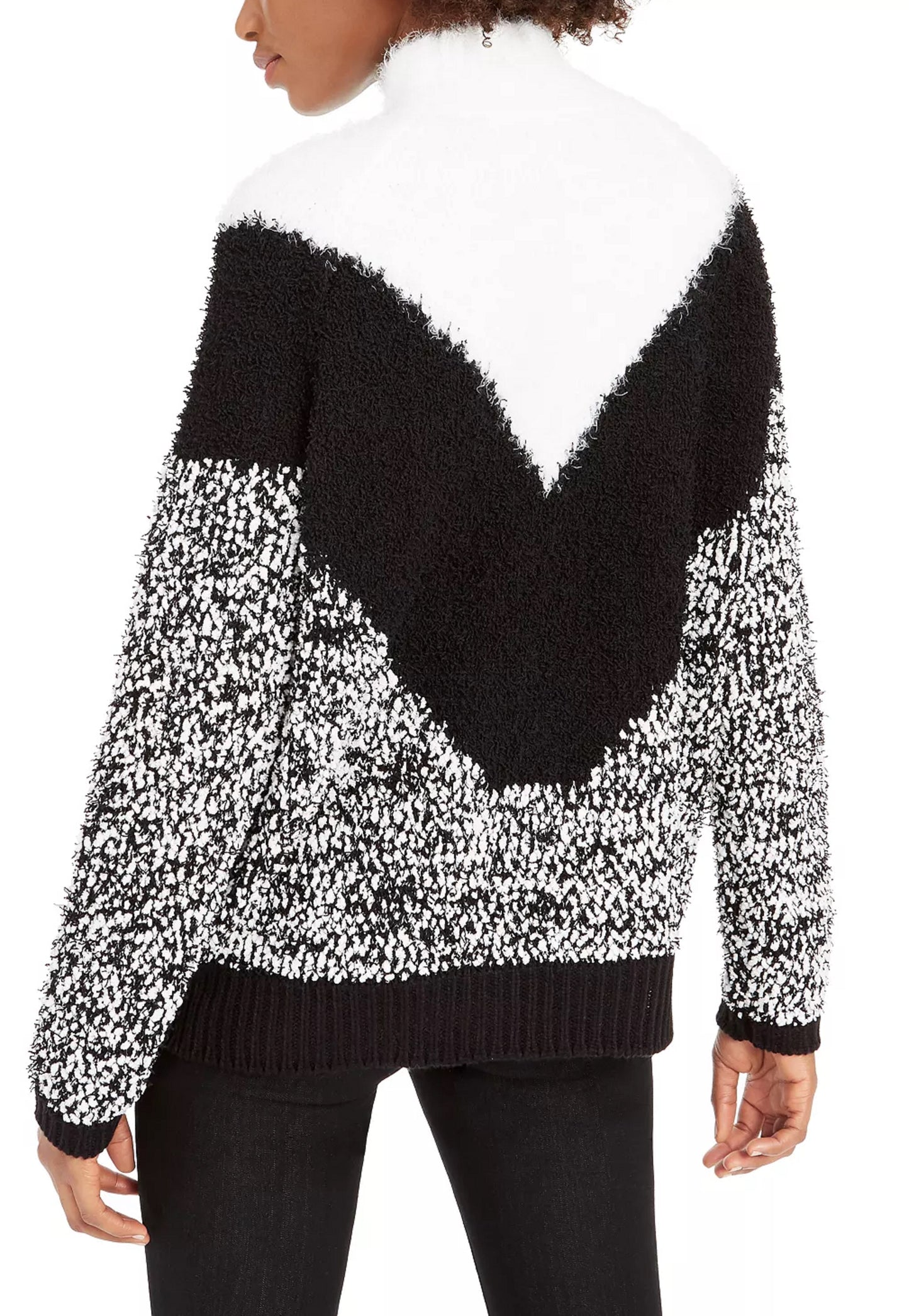 Bar III Women's Textured Turtleneck Sweater White Size Medium