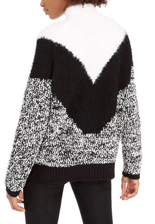 Bar III Women's Textured Turtleneck Sweater White Size Medium