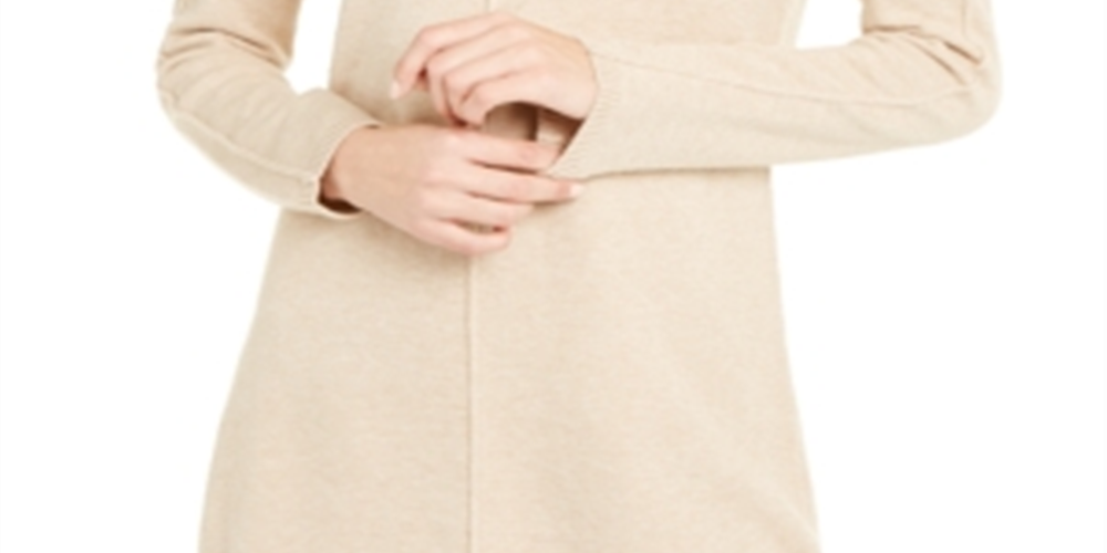 Alfani Women's V Neck Tunic Sweater Brown Size Medium