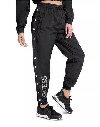 Guess Women's Sasha Snap Button Jogger Pants Black Size X-Small
