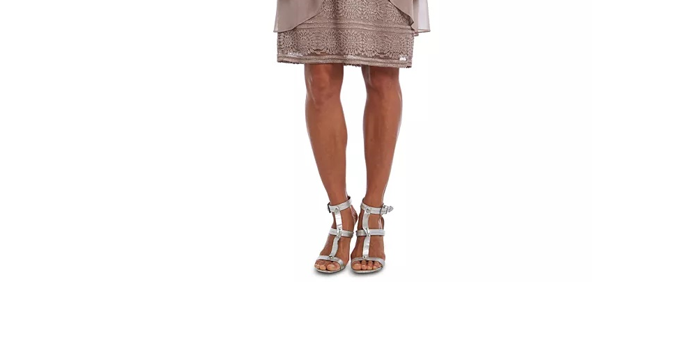 R & M Richards Women's Lace Dress & Jacket -Pink Size 14