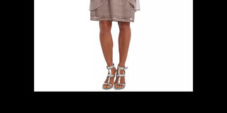 R & M Richards Women's Lace Dress & Jacket -Pink Size 14