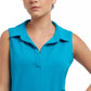 MSK Women's Turquoise Stretch Sleeveless Point Collar Short Wear To Work Shift Dress Blue Size Small