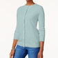 Karen Scott Women's Luxsoft Button Cardigan Blue Size Petite Small