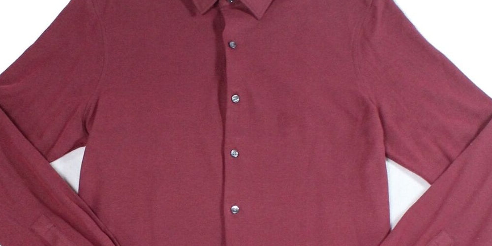 Bar III Men's Dress Shirt Button Down Slim Red Size Large