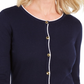 Karen Scott Women's Alexa Stripe Cardigan Blue Size -PS/M