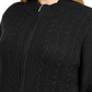 Karen Scott Women's Plus Size Cable Knit Cardigan Sweater Black Size -0X