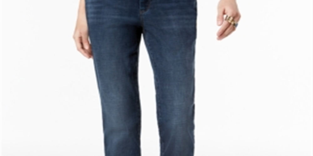 INC International Concepts Women's Curvy Fit Boyfriend Jeans Blue Size 2