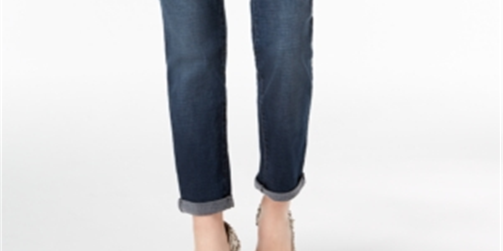 INC International Concepts Women's Curvy Fit Boyfriend Jeans Blue Size 2