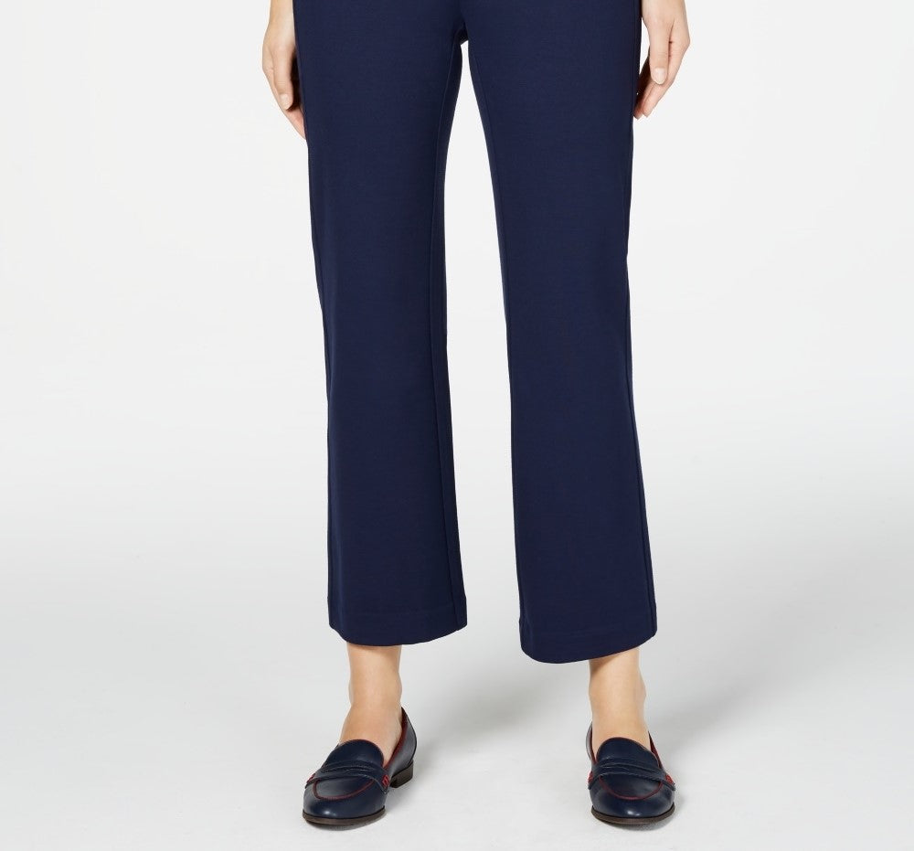 Charter Club Women's Petite Wide-Leg Pants Blue Size 4 Petite