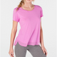 Ideology Women's Mesh Hem T-Shirt Purple Size S