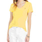 Tommy Hilfiger Women's V-Neck T-Shirt Gold Size X-Large