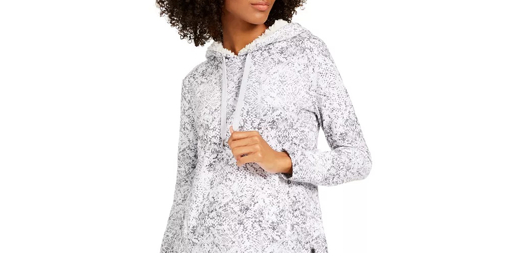 Ideology Women's Sweatshirt Fitness Hoodie White Size Medium