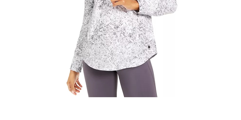 Ideology Women's Sweatshirt Fitness Hoodie White Size Medium