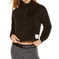 Calvin Klein Women's Performance Fleece Quarter-Zip Top Black Size Large