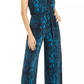 Thalia Sodi Women's Floral-Print Chain-Neck Jumpsuit Green/Black Size XX-Large