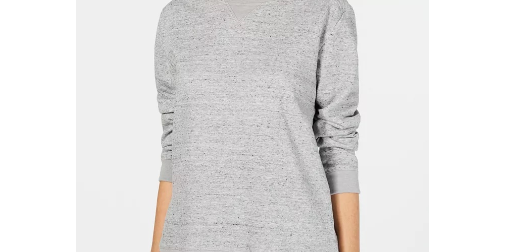 Karen Scott Women's Sport Fleece Sweatshirt Gray Size X-Small