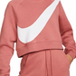 Nike Women's Sportswear Logo Fleece Sweatshirt Pink Size Large
