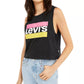 Levi's Women's Graphic Crop Tank Black Size Large