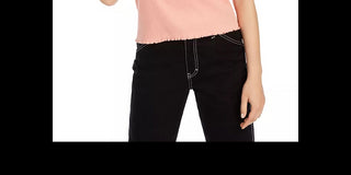 Planet Gold Juniors' Lace-Trim Ribbed Tank Top Orange Size Medium