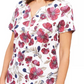 Karen Scott Women's Floral Henley Top White Size Small