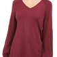 Style & Co Women's Petite Bishop-Sleeve Tunic Sweater Grey Size PXL