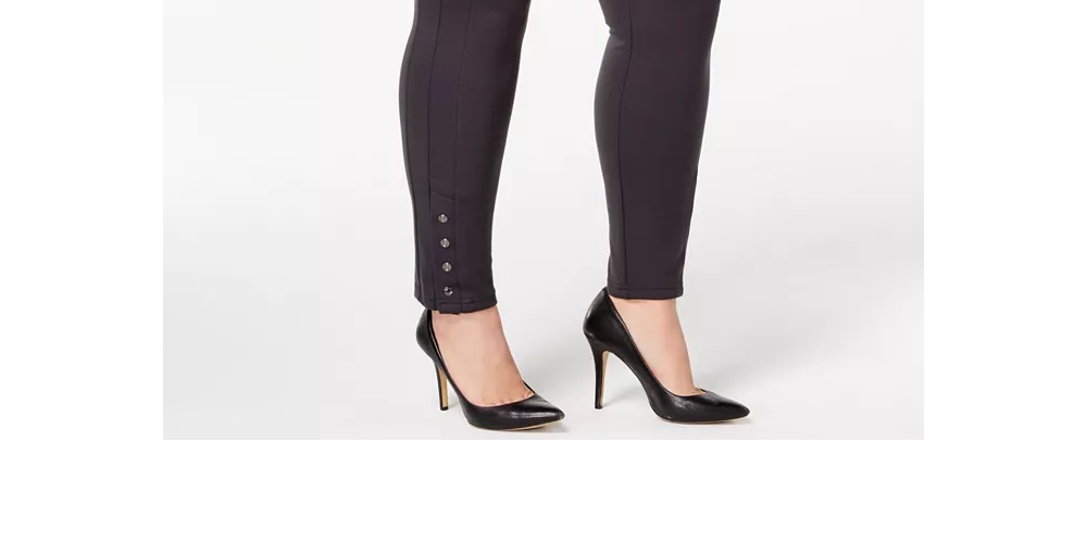 INC International Concepts Women's Plus Leggings High-Rise Stretch Pants Gray Size 20W