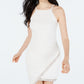 BCX Juniors' Asymmetrical-Hem Rhinestone Dress White Size Small