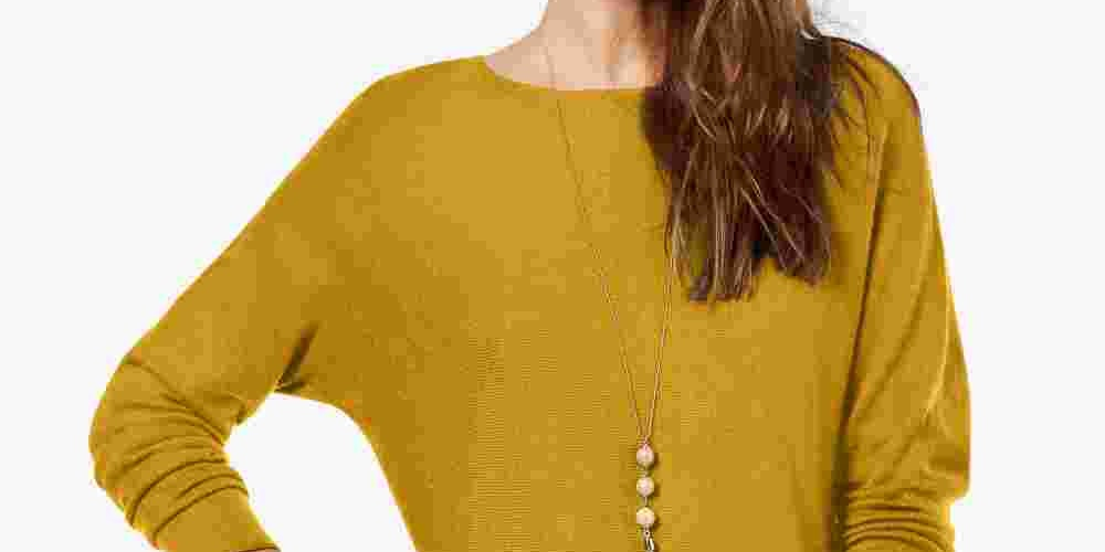 INC International Concepts Women's Shirttail Sweater Gold Size XX-Large